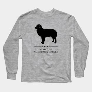 Miniature American Shepherd Black Silhouette Long Sleeve T-Shirt